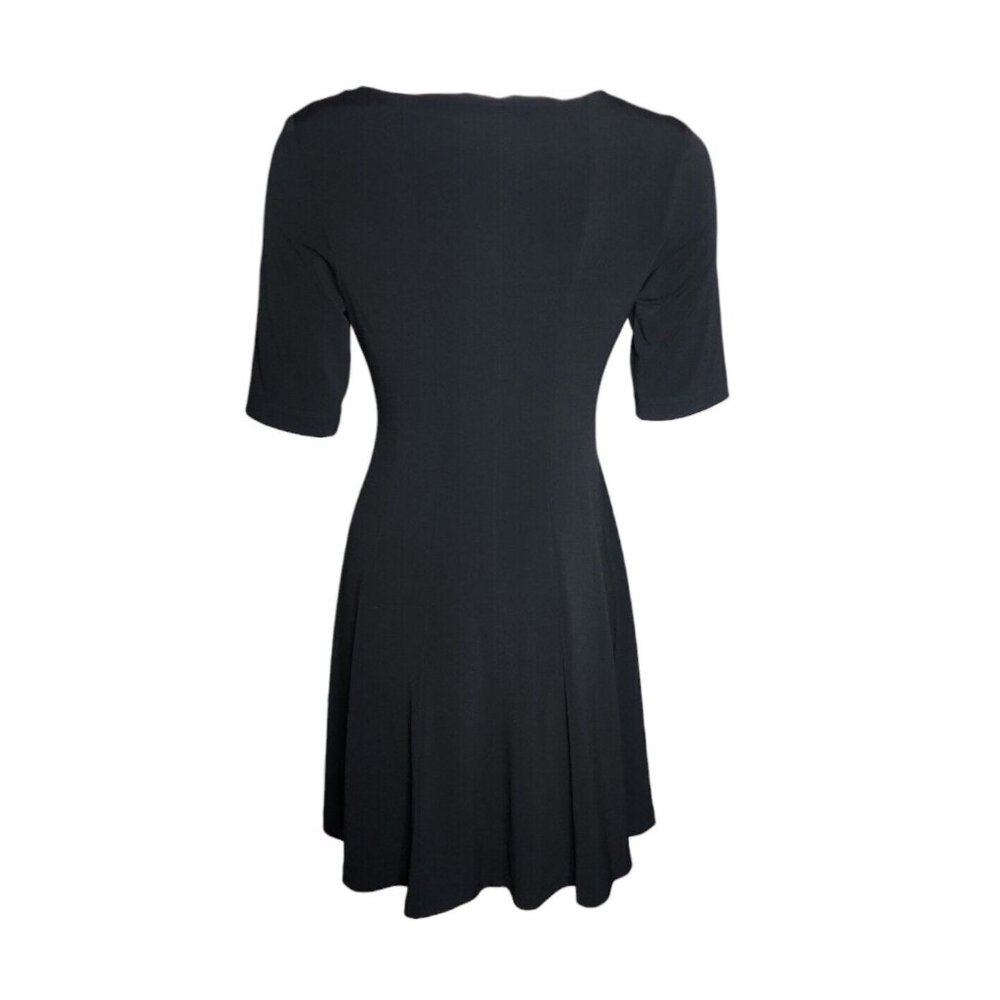 Connected Apparel Petites Solid All Black Pullove… - image 3